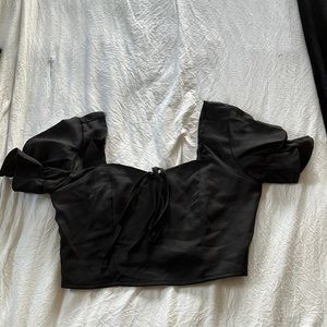 Black crop top